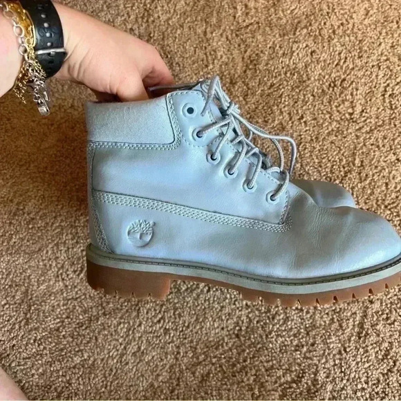 Timberland  Kids Blue  Waterproof Winter Boots Size 2.5 - Picture 5 of 7